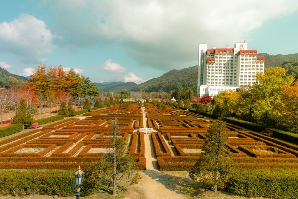 평창, 프랑스 정원을 옮겨 놓은 호텔